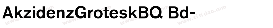 AkzidenzGroteskBQ Bd字体转换